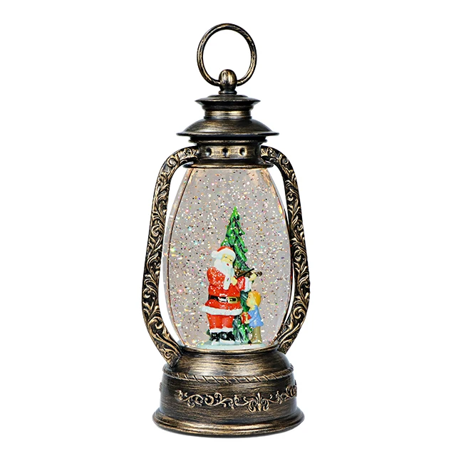 Best Selling Santa Decorative Christmas Led Lantern Water Snow Globe