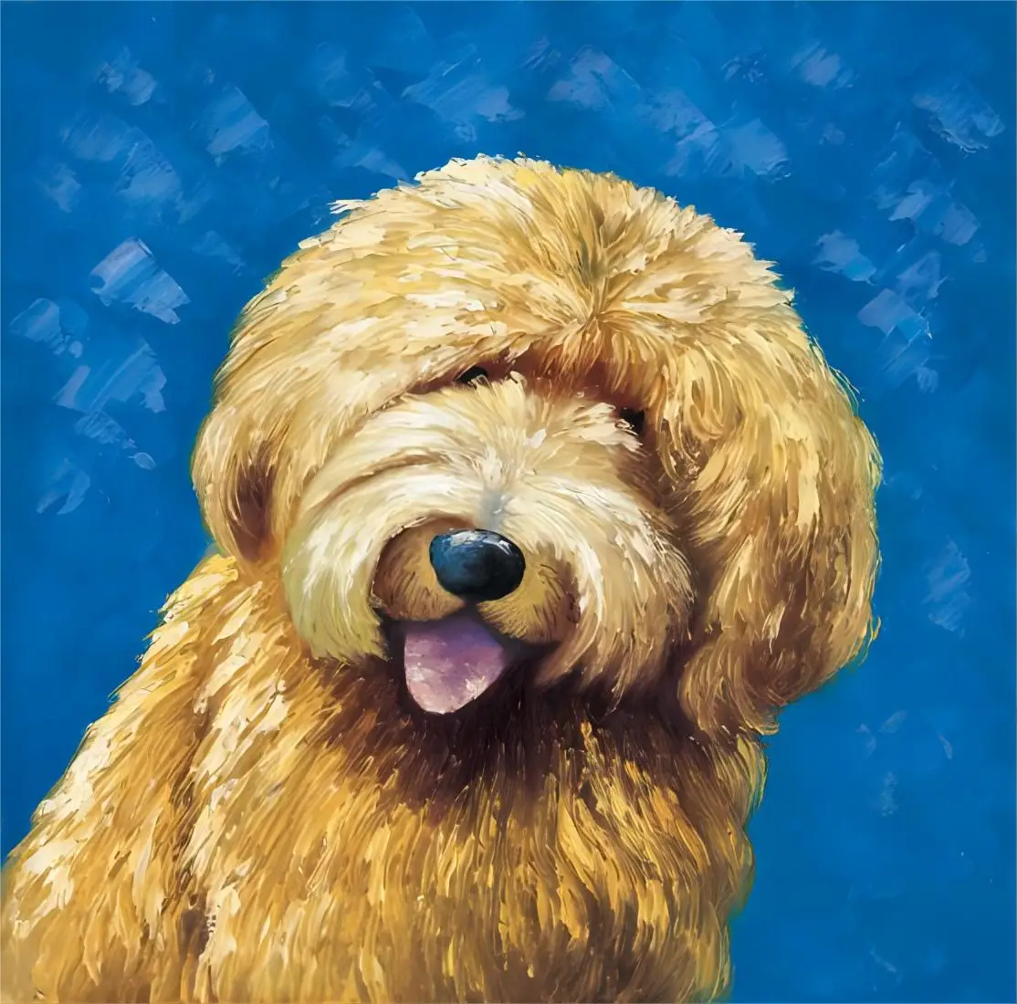 Factory hand painted animal painting Acrylic oil painting lovely pet on canvas for Home decor