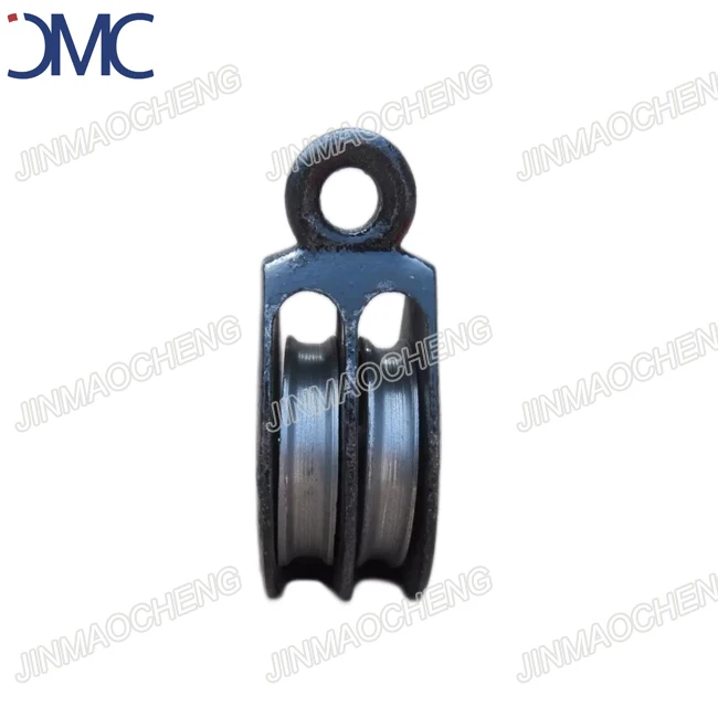 Casting Steel Single/Double Sheave Pulley High Load Capacity Twin Sheave Block Wire Rope Pulley For Lifting