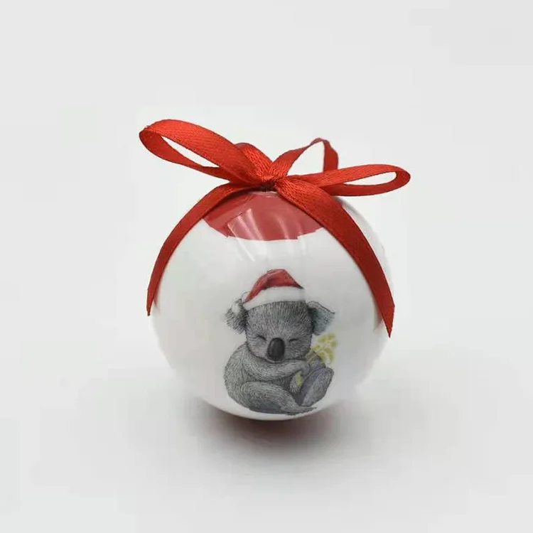 Lovely raccoon kangaroo pattern christmas hanging foam ball for cristmas tree eid ramadan festival wedding party decor navidad