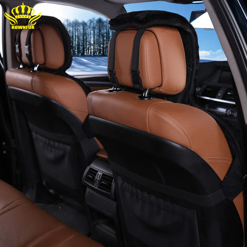 Universal  3D cushions car interior whole skin sheepskin pure wool short  hair car seat cushions cover