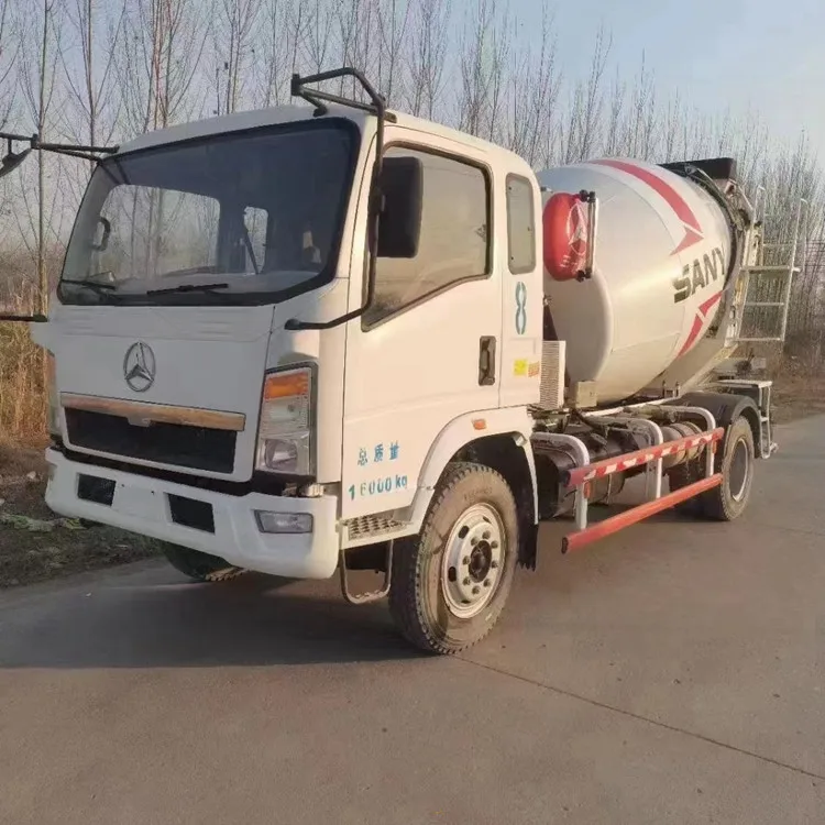 2012 used diesel oil Sany mobile small volumetric ready mix concrete mixer truck sale price
