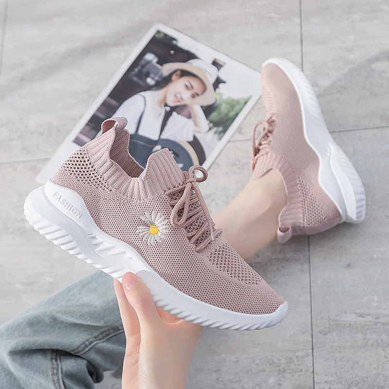 Plastic Casual Woman Fashion Sneakers tennis Shoes made in China