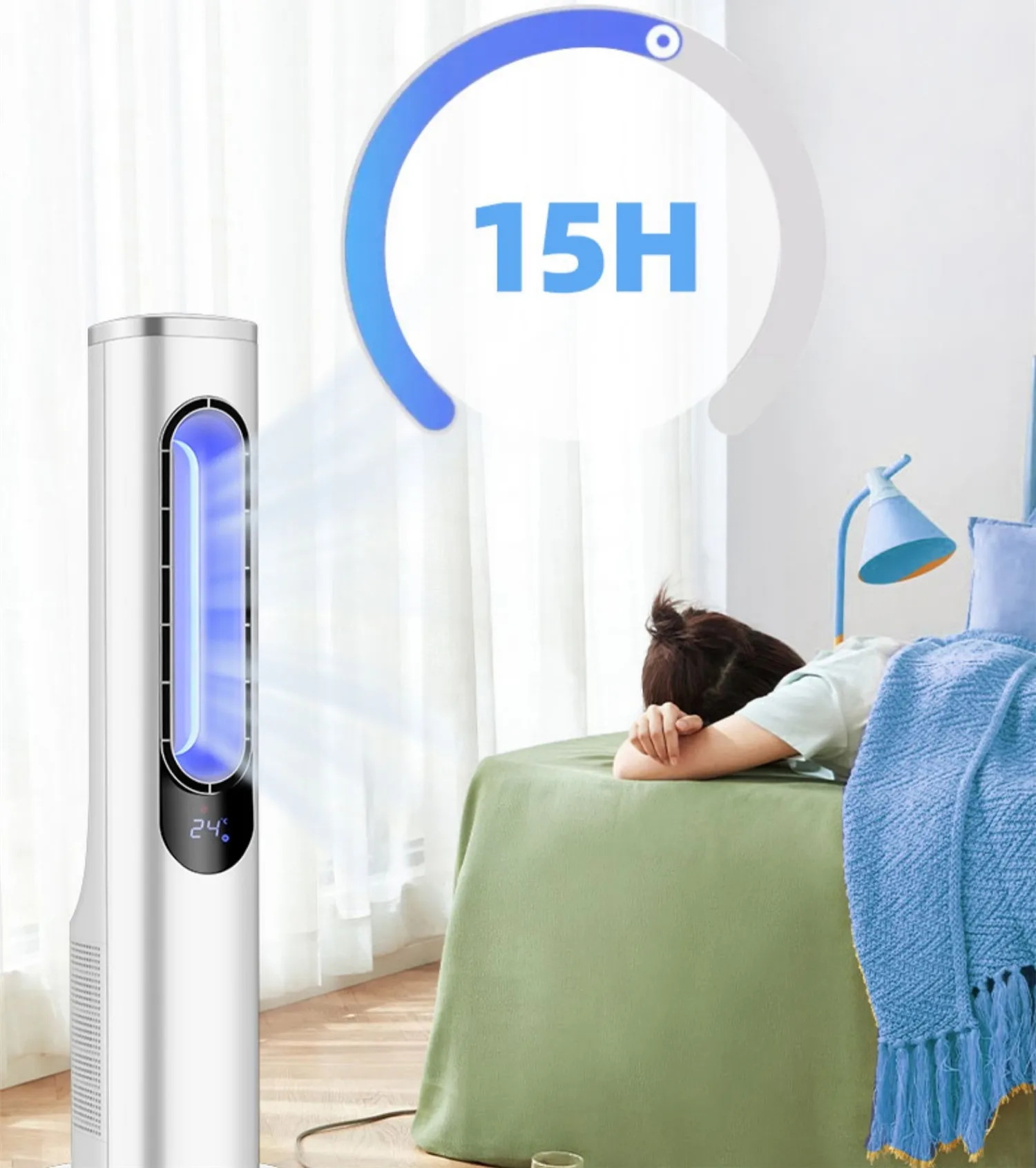 High Quality Noiseless Safety Air Cooler Table Bladeless Fan With Hepa Bladeless Fan