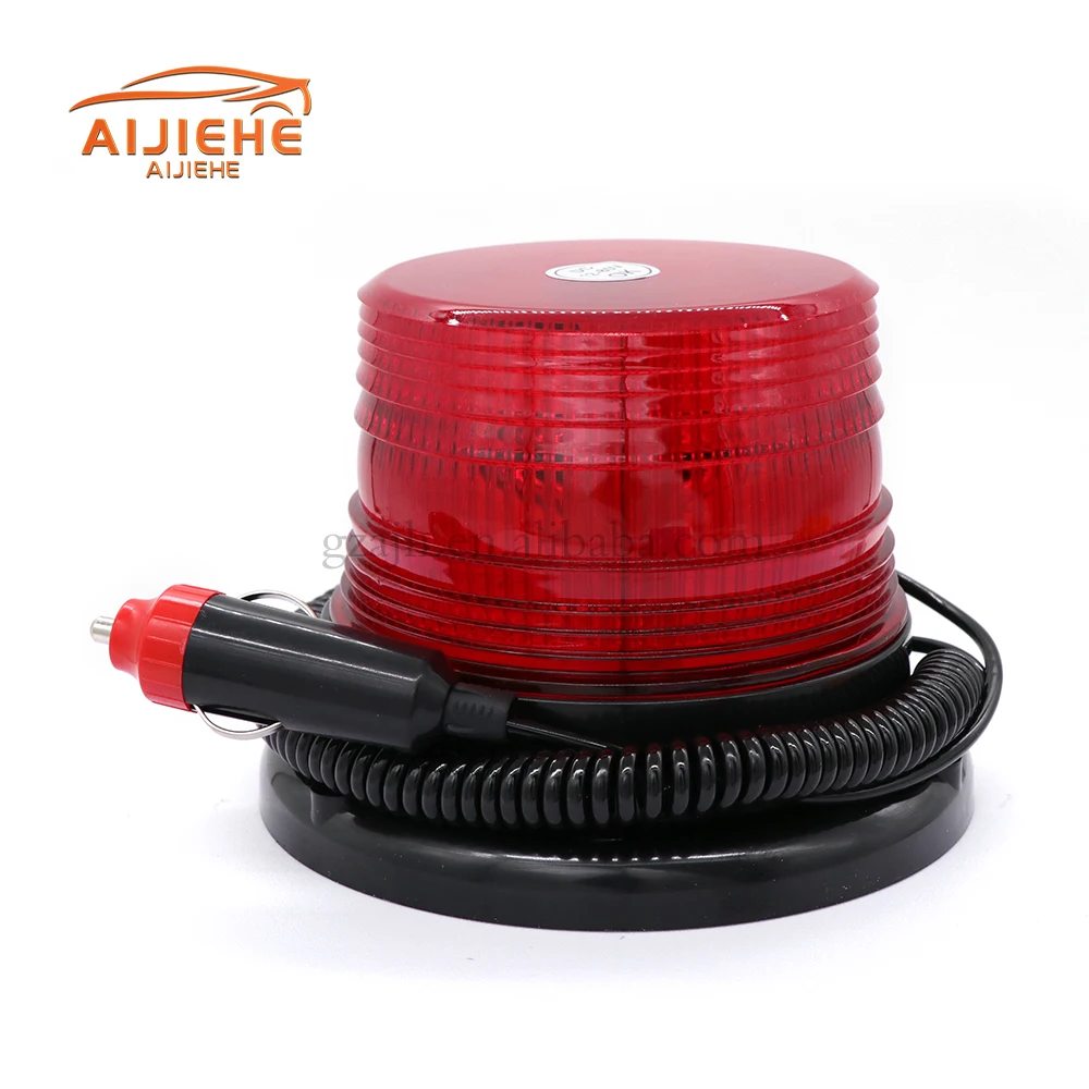 12-24V Flashing Warning Lights 12 LEDs Amber Magnetic Suction Ceiling Project Truck Signal Lights Forklift Strobe Beacon Lights