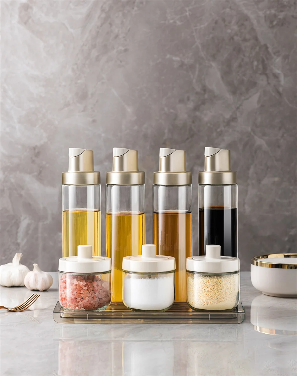 Kitchen 500ml cook olive oil dispenser non drip sauce vinegar oil glass dispenser bottle