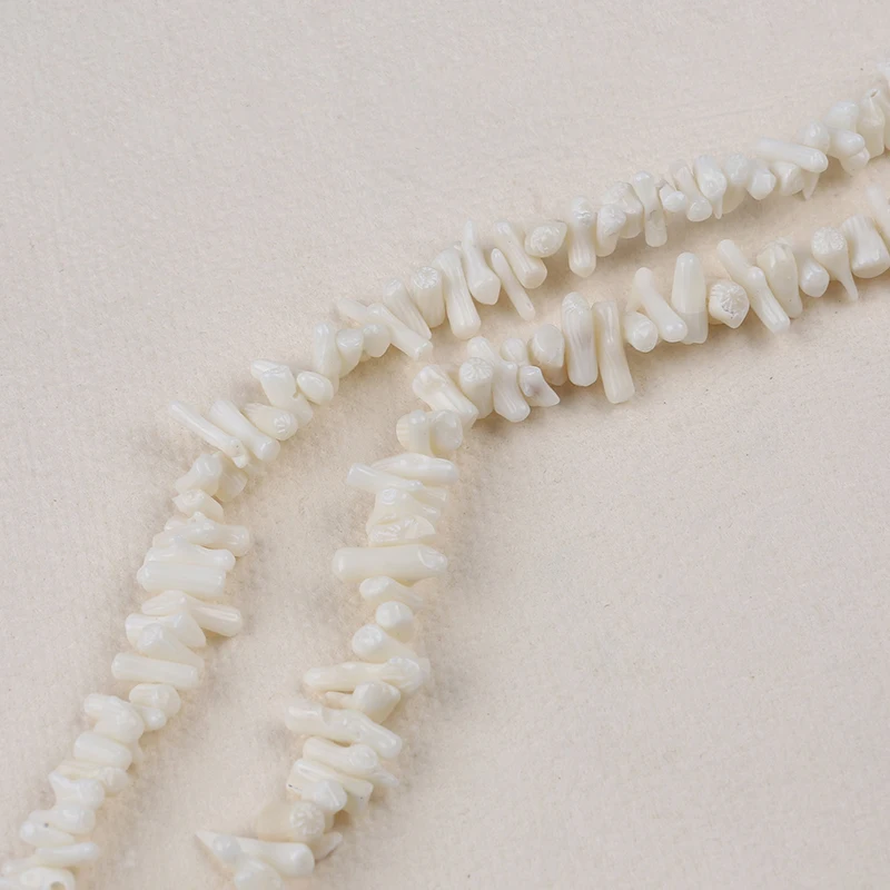 Бусины неправильной формы для изготовления ювелирных изделий белые розовые красные коралловые палочки 12-17 мм