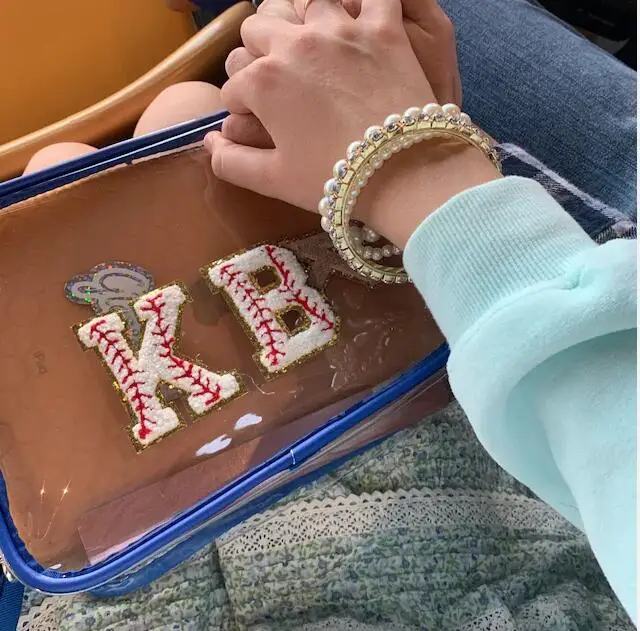 Factory High Quality 2.75 Inches A-Z 0-9 Numbers Baseball Team Softball Stitch Iron On Chenille Letter Patches