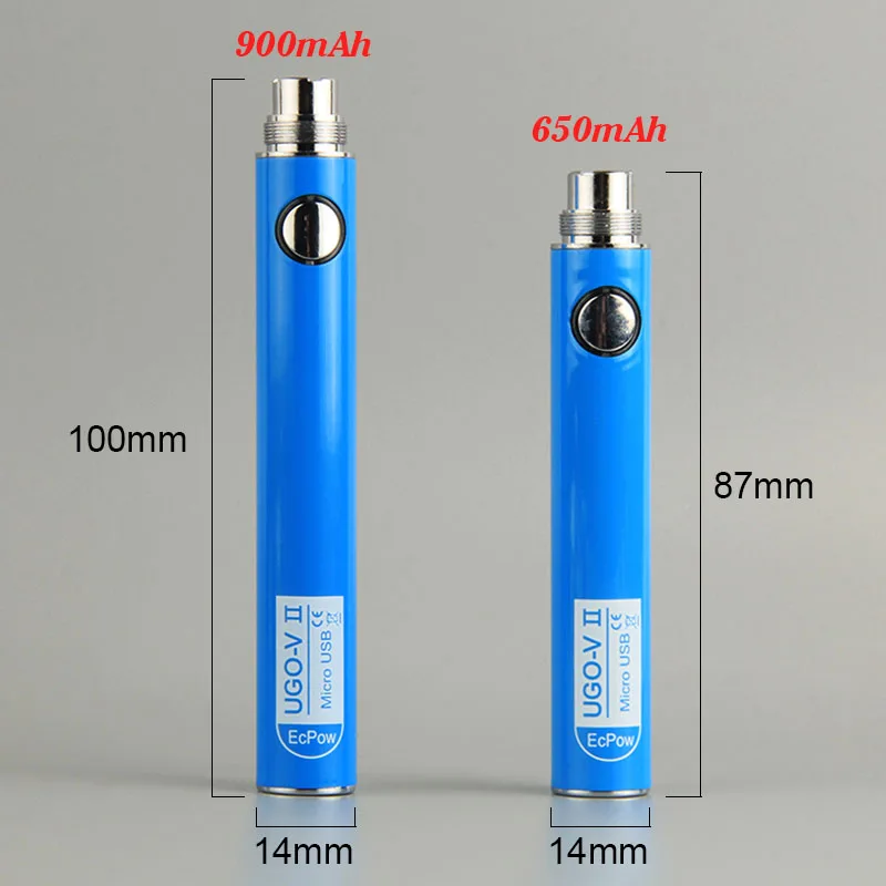 Authentic UGO T VII 510 Thread eGo Micro USB 650 900 mAh Vaporizer Battery With Charger Fit All 510 Cartridges