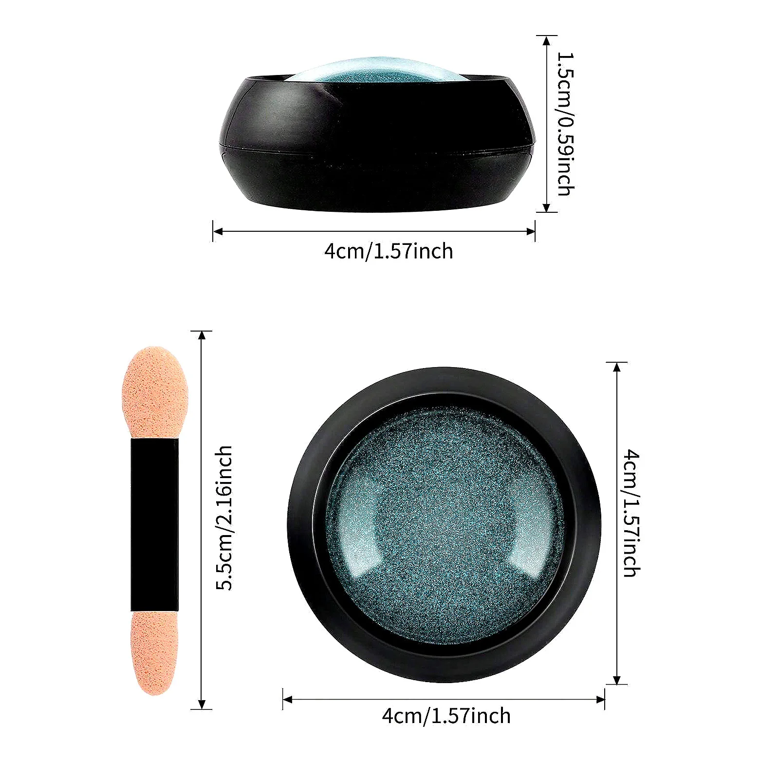 Metallic Mirror Powder Metal Nail Glitter Rose Gold Champagne Silver UV Gel Polish Chrome Powder Dust Manicure DIY Flake Decor