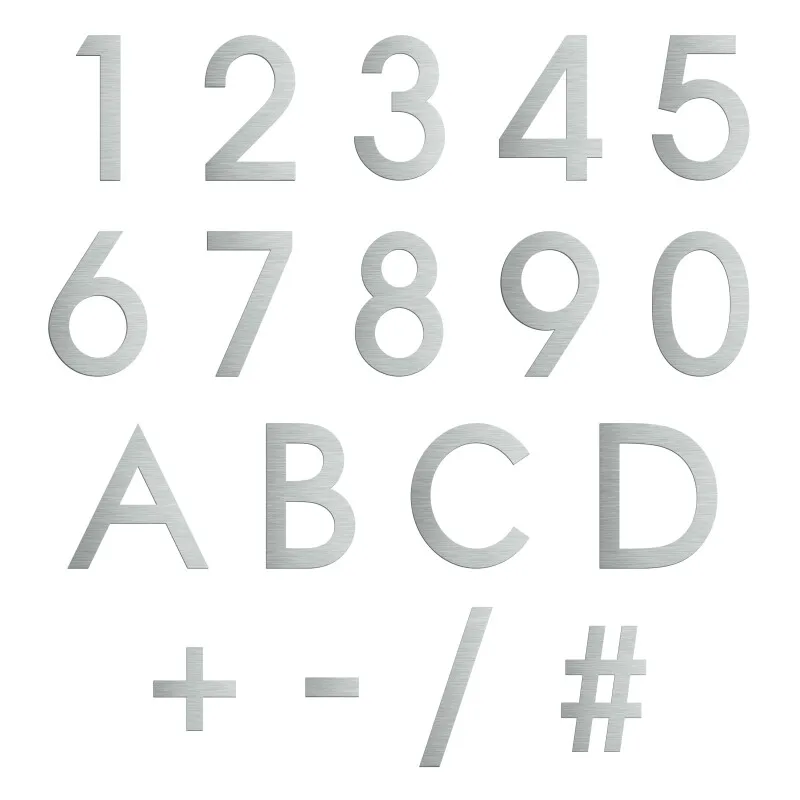 Stainless Steel Solid Brushed Mailbox Number for Signs, Door, Cars, Trucks, Home, Business, Address Number