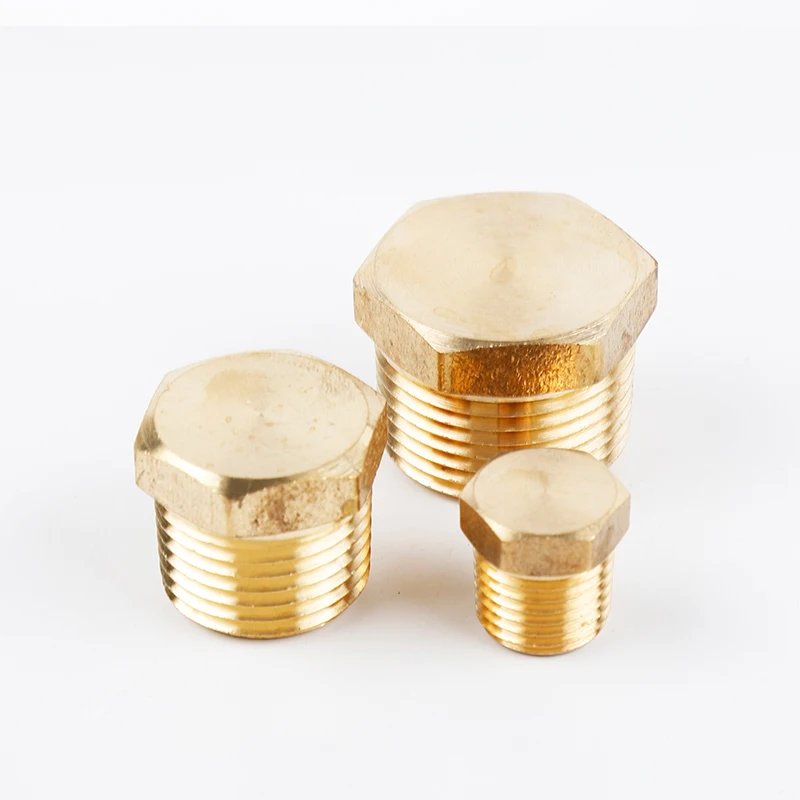 1/2 Inch Npt Male Plug Fittings Brass Cored Plug With Hex Head For Boat Gas Drain Plug