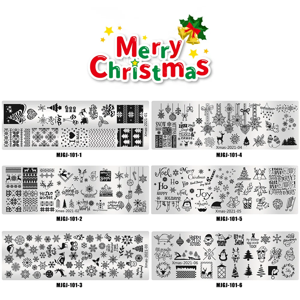 Christmas nail art stamp print template stamping plates christmas nails art stamping tools nail art plate