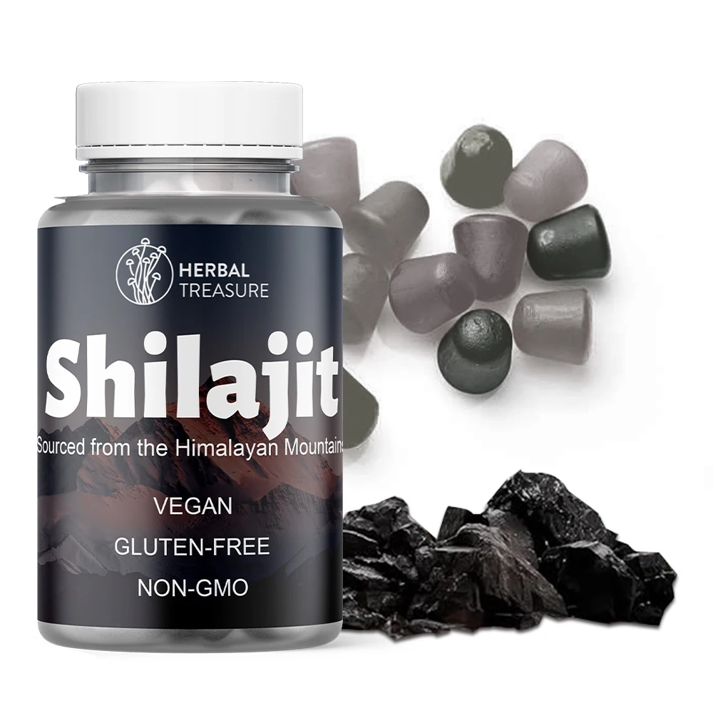 Factory Price Shilajit Gummies 60 Count for Men & Women Himalayan Pure Shilajit Gummies Delicious Vegan Flavor