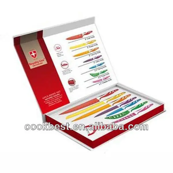 6 Piece Kitchen Knives Kit Set Steel Knife Stand And Magnetic China Kitchen Knife Sets Resin Handle Scissor