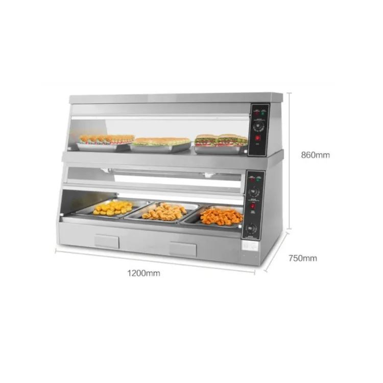 Catering Equipment Countertop hot food warmer Showcase beautiful food warmer display