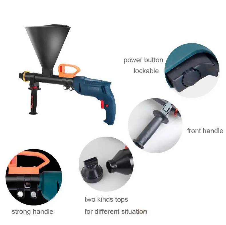 Electric Mortar Grouting Gun Portable Cement Caulking Gun Filling Grouting Machine for Tuck Pointing, Brick Work, Grouting
