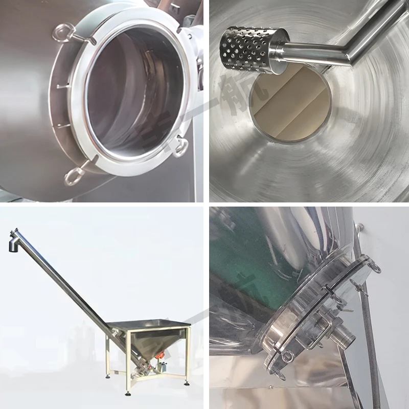 SZG series low temperature powder dryer double cone vacuum dryer small granules drying machine