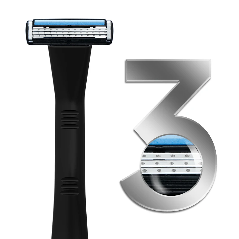 Best Quality 3 Layers Sharp Blade Razor Cartridge Stainless Steel Razor Blade for Shave