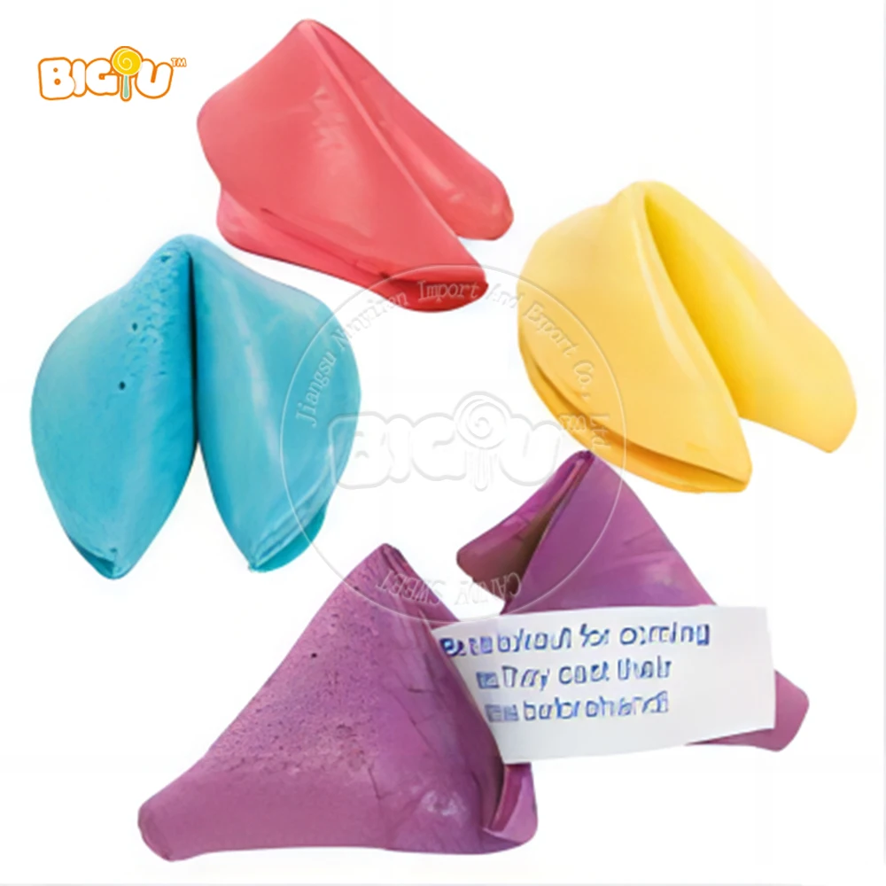 Exotic snacks custom blessings note surprise Bulk Colorful Fortune Cookies