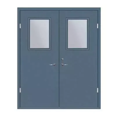 Double swing fire rated stainless steel Exit security entrance door