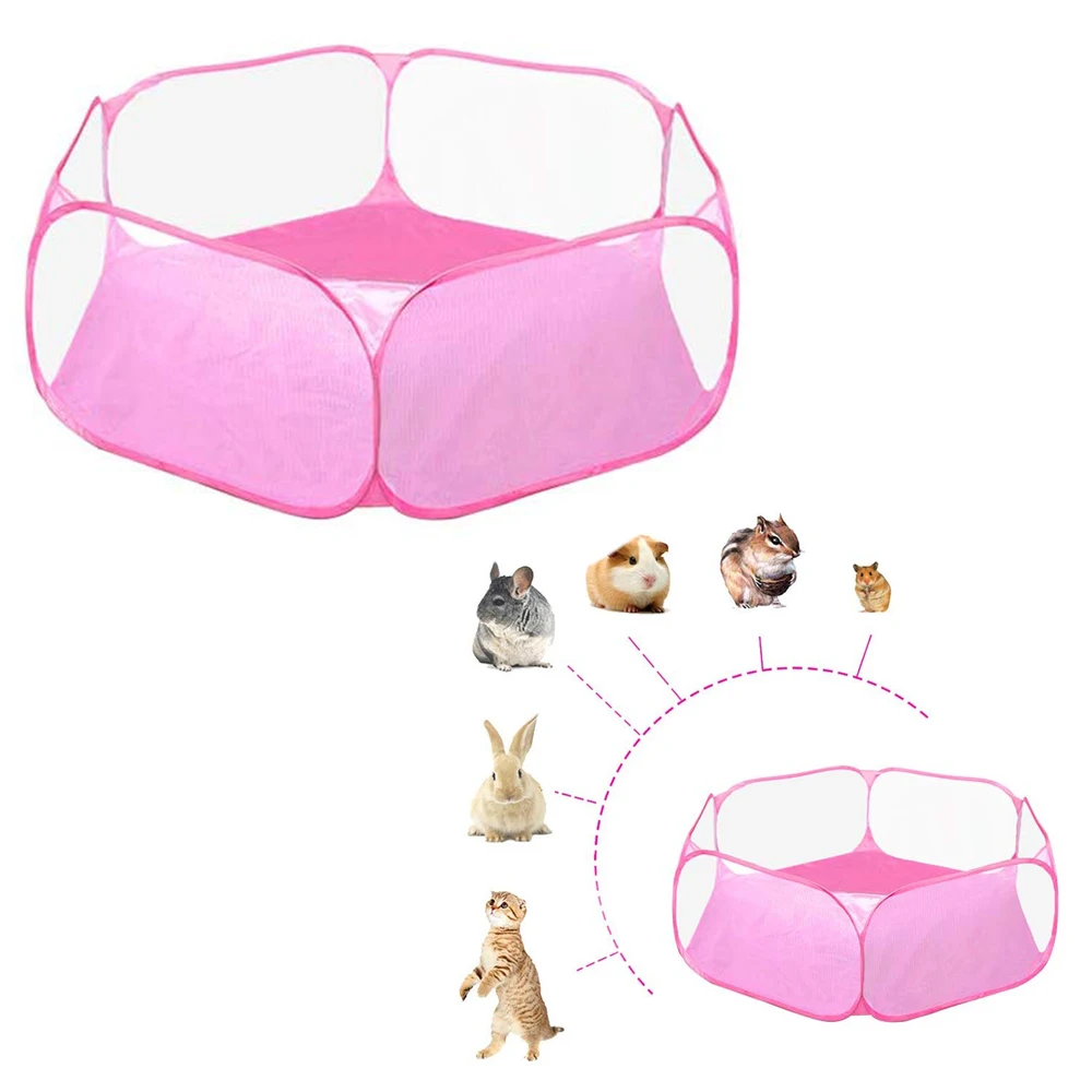 Hard Shell Roof Top Tent Pet Playpen Portable  Pop Open Small Animal Cage Tent Game Playground Fence Pet Cage
