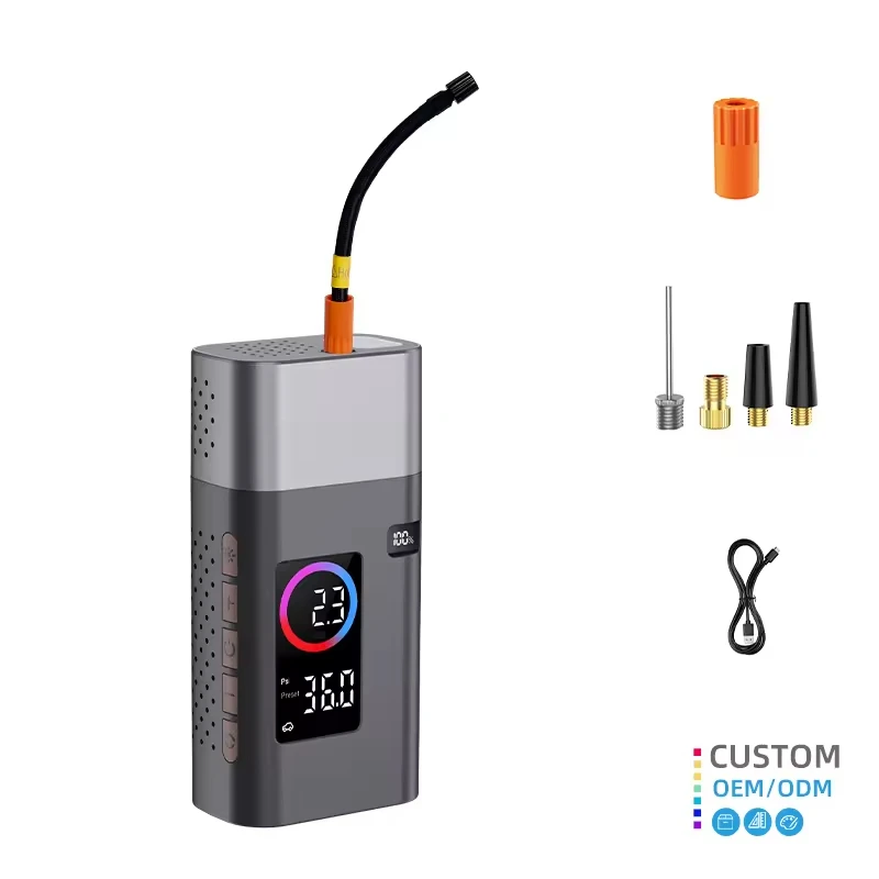 Compact and Portable 12V Tire Inflators Essential Tools for Quick Inflation on the Go for Your Car Truck or Bike