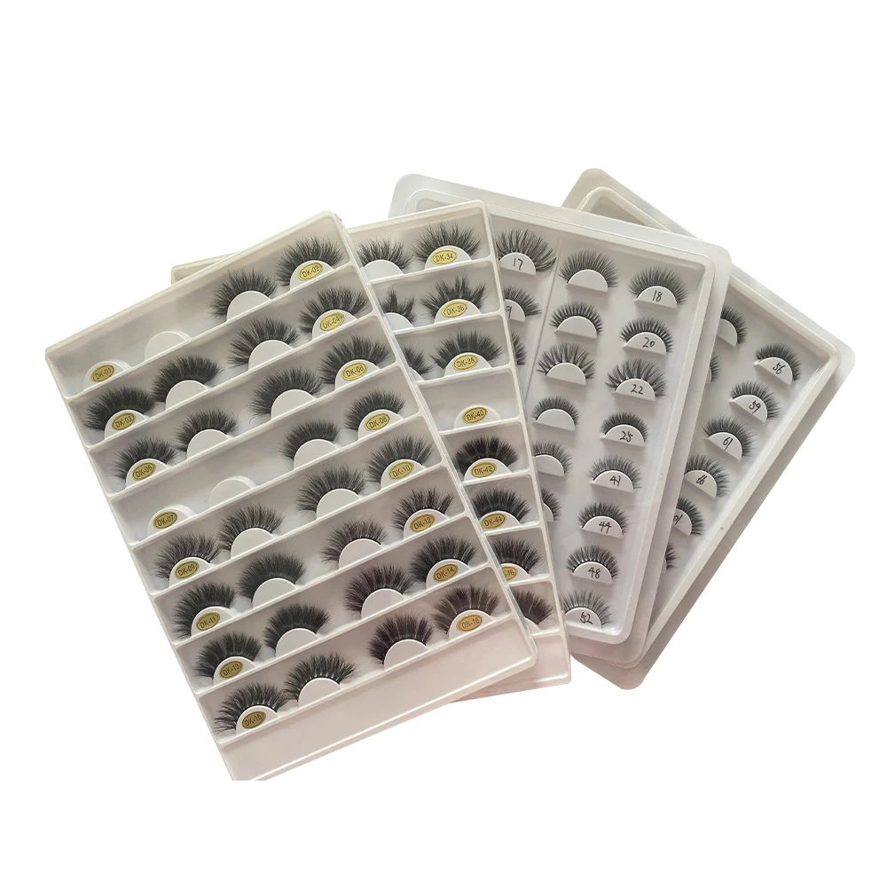 
Direct Selling Black Fur Mink Durable and Breathable 3d Synthetic False Eyelashes for Beauty Daily Makeup 