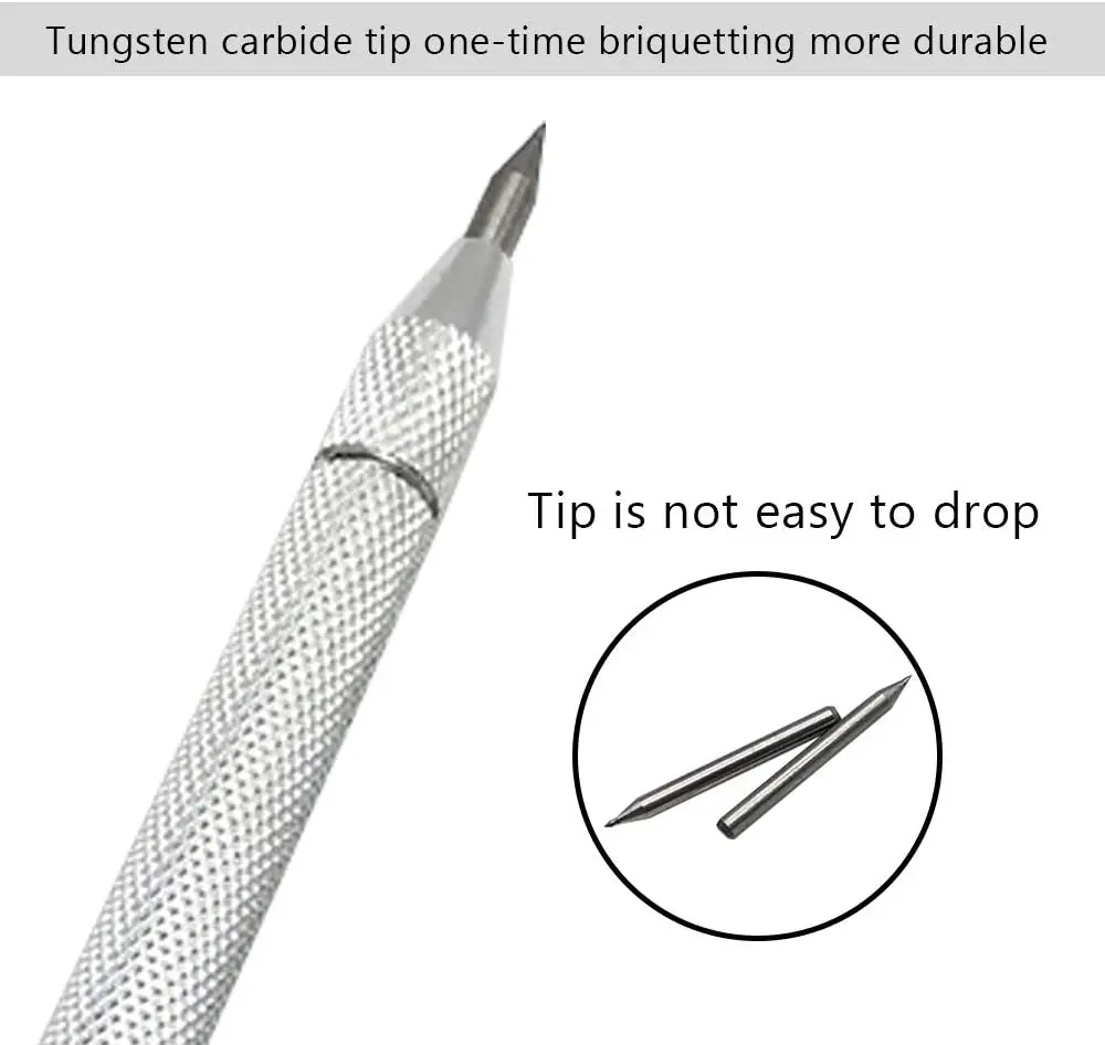 Bviwe Art Tungsten Carbide Scriber with Magnet with Extra 2 Replacement Marking Tip,Etching Engraving Pen for Glass/Metal Sheet