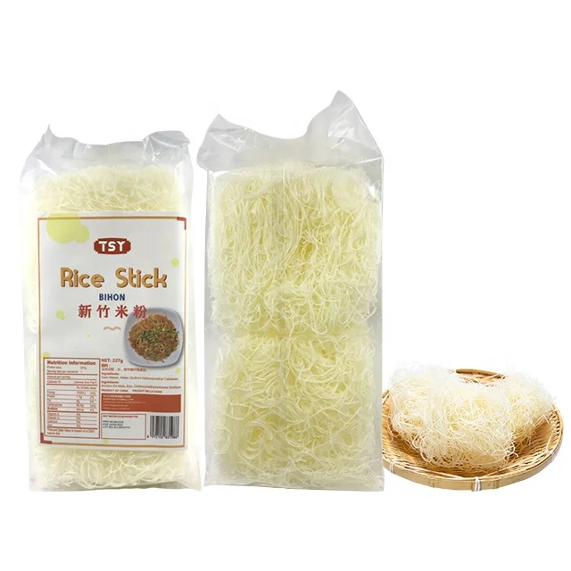 227g Premium Quality Vietnam Thin Rice Stick Glass Noodles Yummy Easy Vegan Gluten Free Rice LongKou Stick Noodles Vermicelli