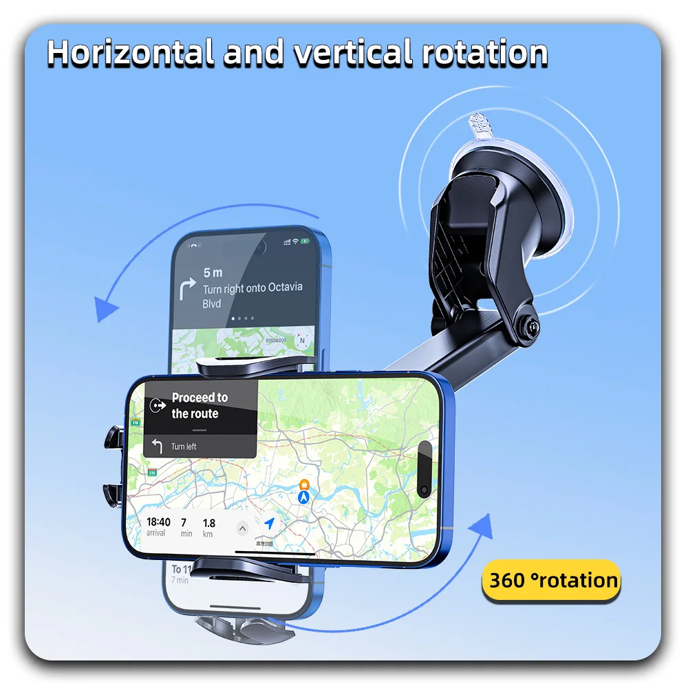 Factory Direct Wholesale Universal Dashboard Windshield Suction Cup Car Phone Holder GPS Phone Car Navigation Mount Car Interior
