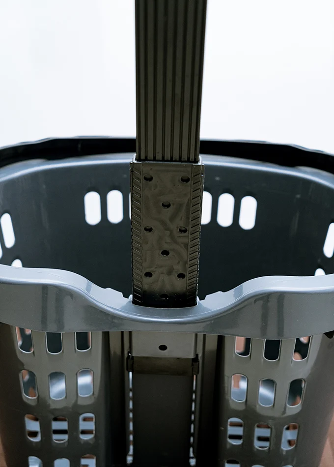 China Factory Sell Plastic Wheel Shopping trolley OEM Shopping Cart Basket Shopping Basket