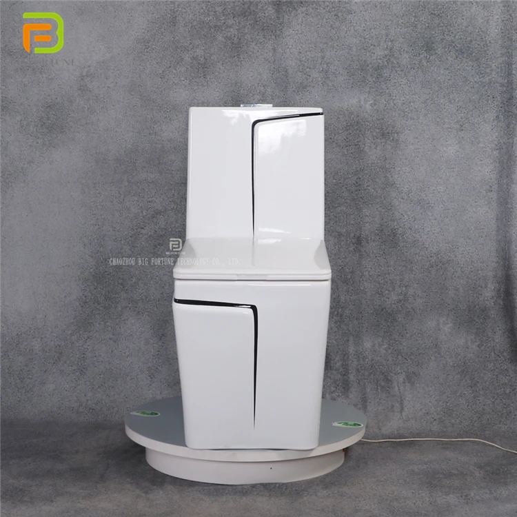 Sanitary Ware Black Line Square Toilets Sink Set Bathroom Wc Ceramic Washdown One Piece Toilet Set
