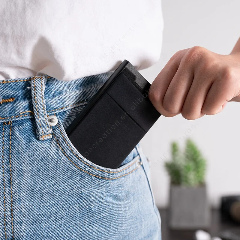 Manufacturer Supplier Good Price Credit Card Holder Slim Wallet Minimalist Wallet Pop Up Card Holder