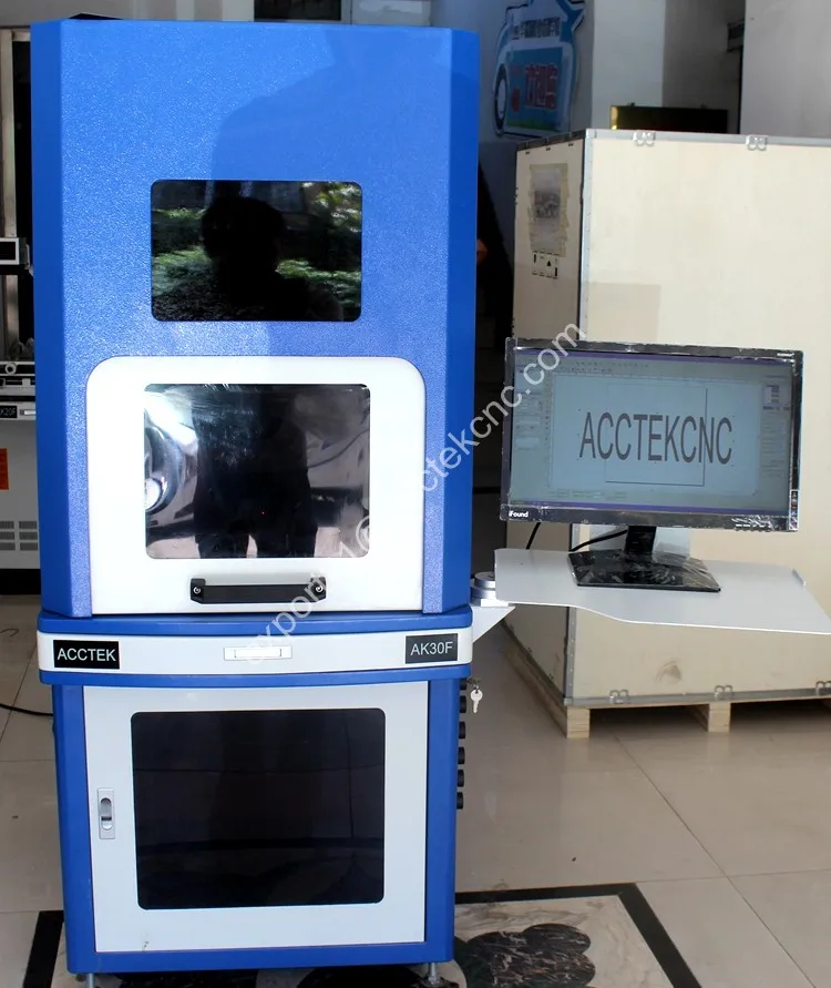 Desktop Portable UV Fiber Laser Marking Machines Metal Engraving Machines with Raycus Max JPT Laser Source Automatic