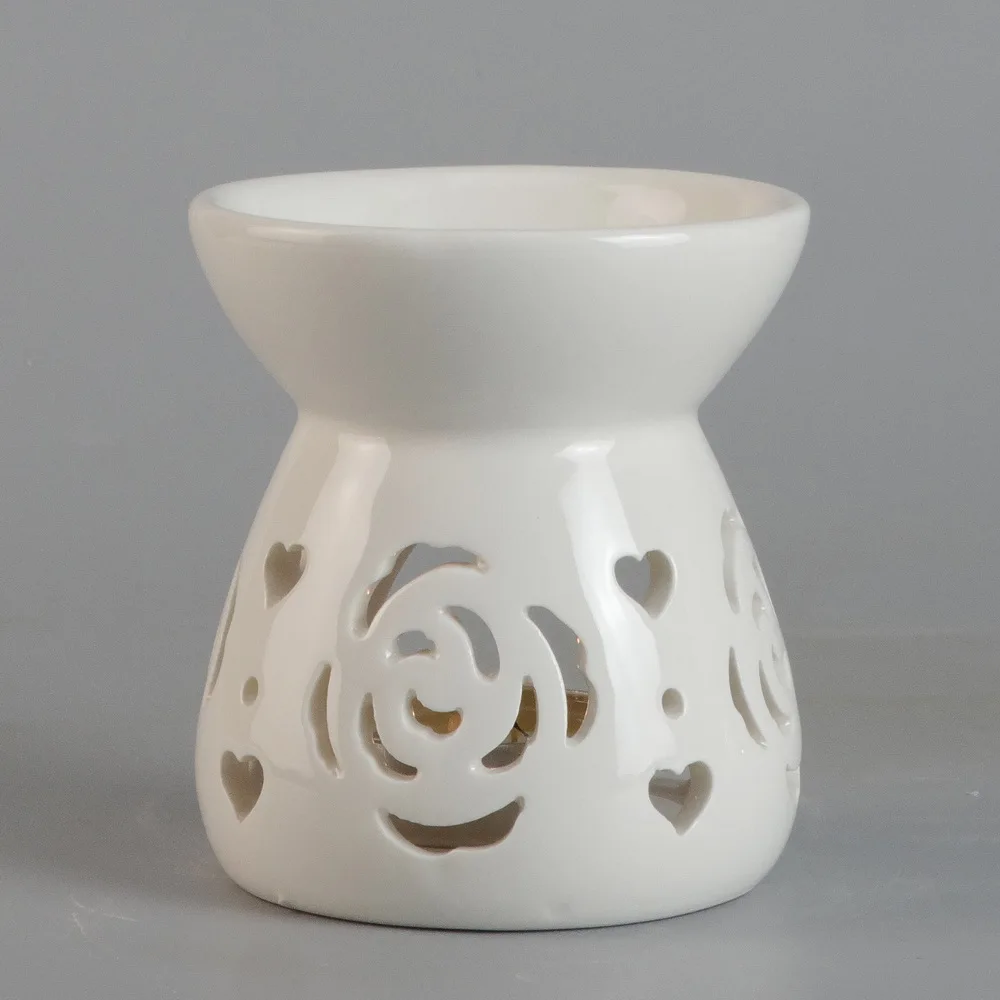 Antique-Style Classical Design Ceramic Essential Fragrance Oil Burner Handmade Wax Melt Warmer Office/Bedroom Use Boxes Packed
