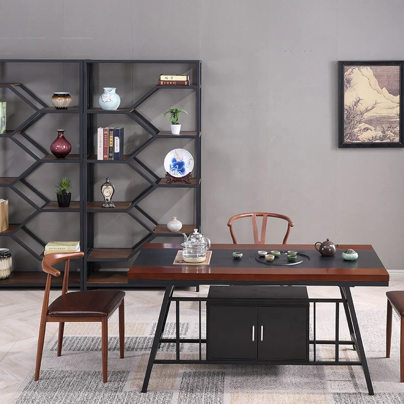 
office display bookshelf living room wine art tea display floor shelf office partition 