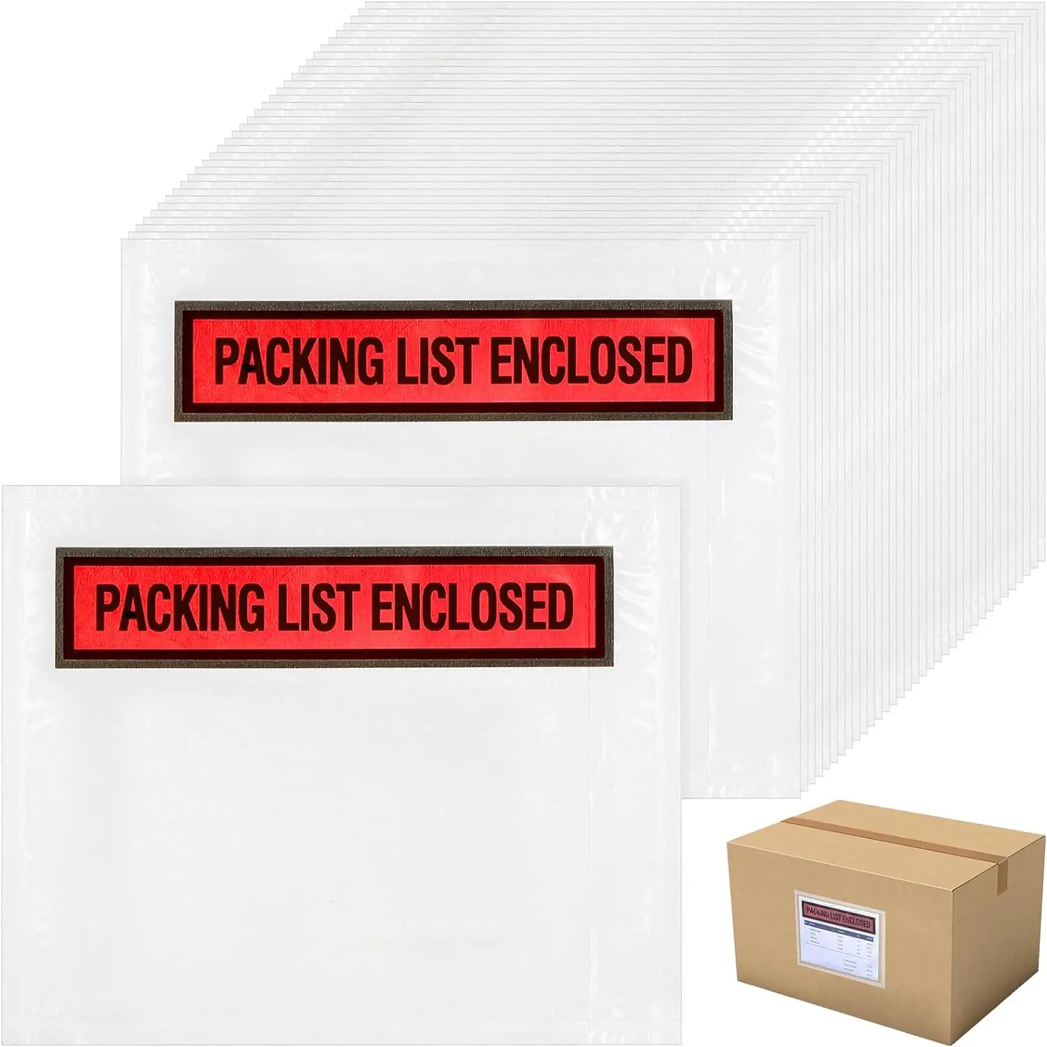 Clear Adhesive Invoice Pouches Shipping Label Sleeves Top Mailing Enclosed Bags Supplier Side Loading Packing List Envelopes
