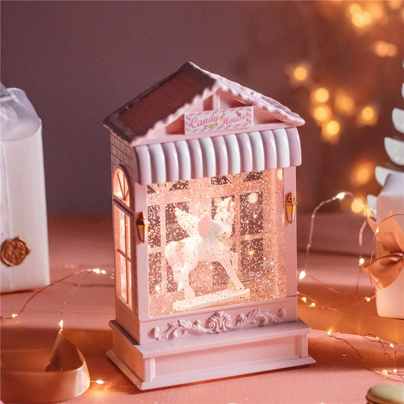 Candy House Automatic Snow Music Box Dance Ballet Princess Girl Birthday Gift