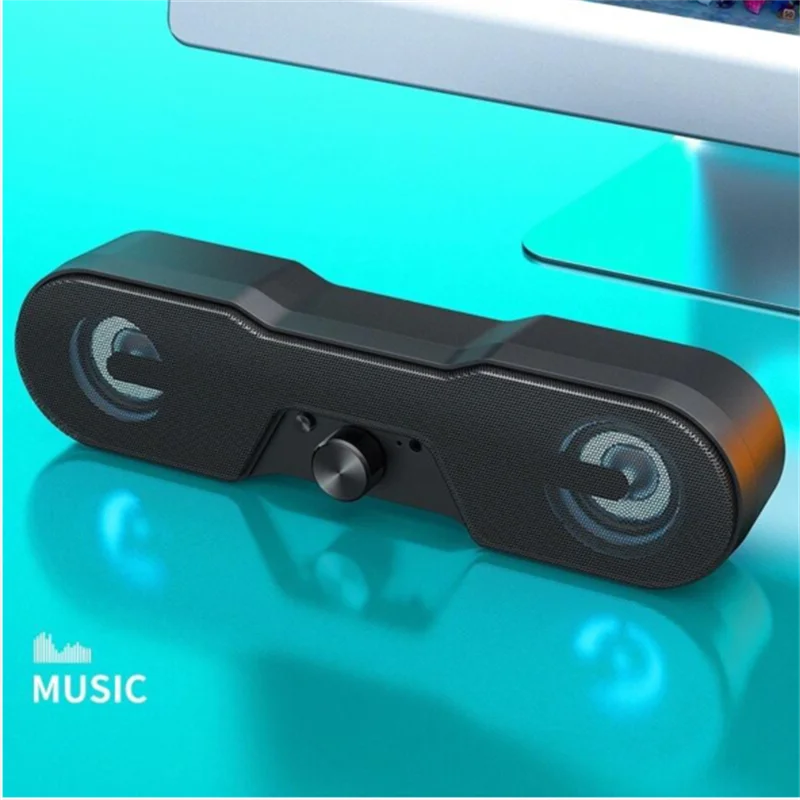 Hot Sale Led Colorful Multimedia Dual Horn Home Theater 3d Surround Stereo USB PC Computer Gaming Speakers