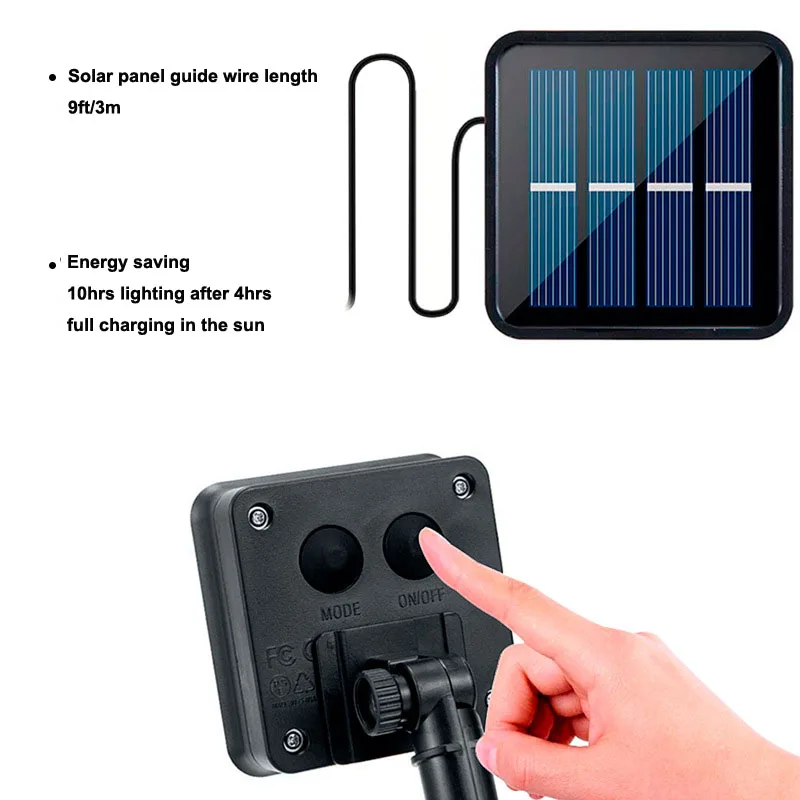 Rgb Outdoor Ip65 Waterproof Powered Solar Led Strip Light