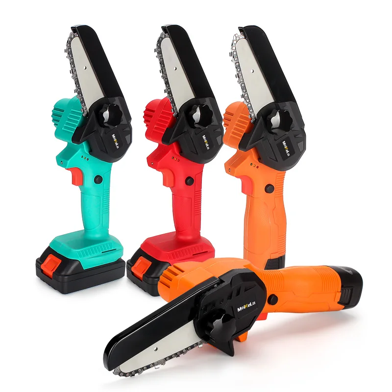 MeiKeLa 4' cordless Chain saw Adapter Chain and Bar Professional Cutting Machine Attachment Electric mini Chainsaw