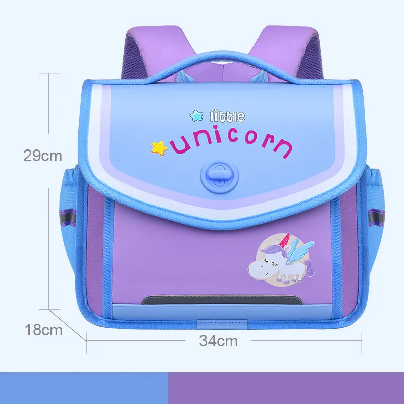 2023 new  easy to clean waterproof schoolbags baby girl school bag unicorn min order 1 pcs fashion and high quality