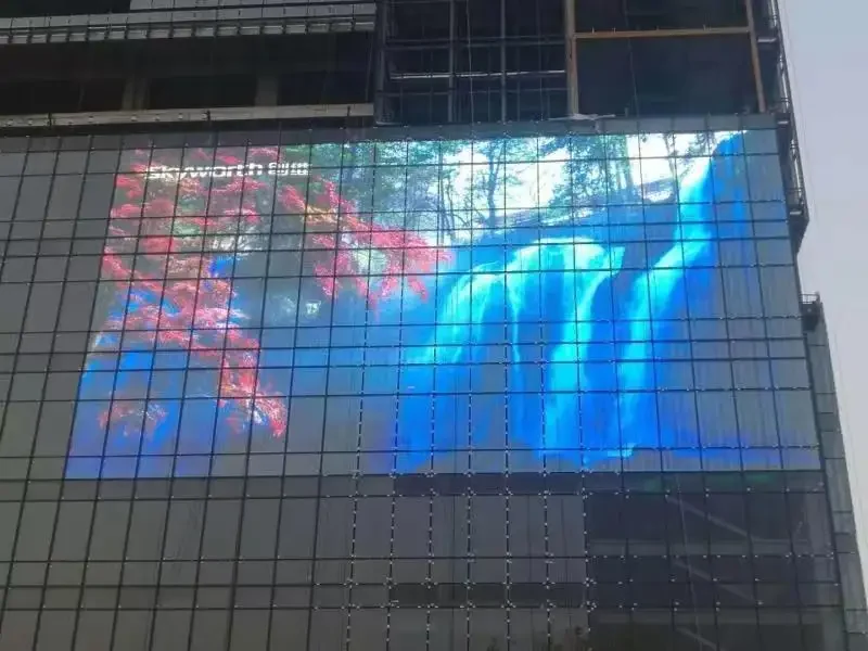 Exterior wall of shopping mall Indoor Outdoor High Brightness Transparent Led Screen Display,Glass Window Led Transparent Video