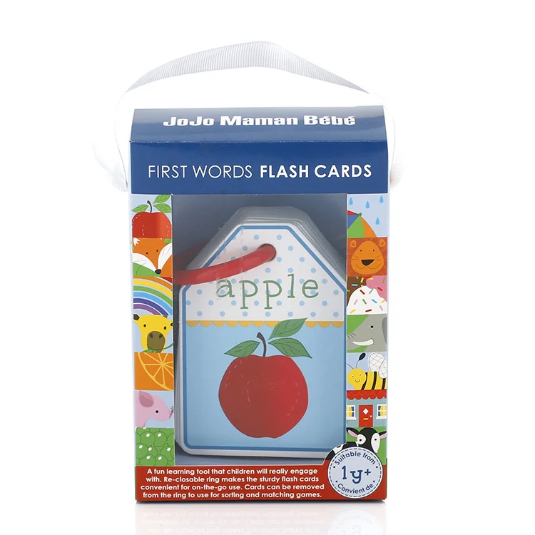 Custom Design Paper Memory Playing Game Card Custom Printed Educational Flash Cards with Window Box
