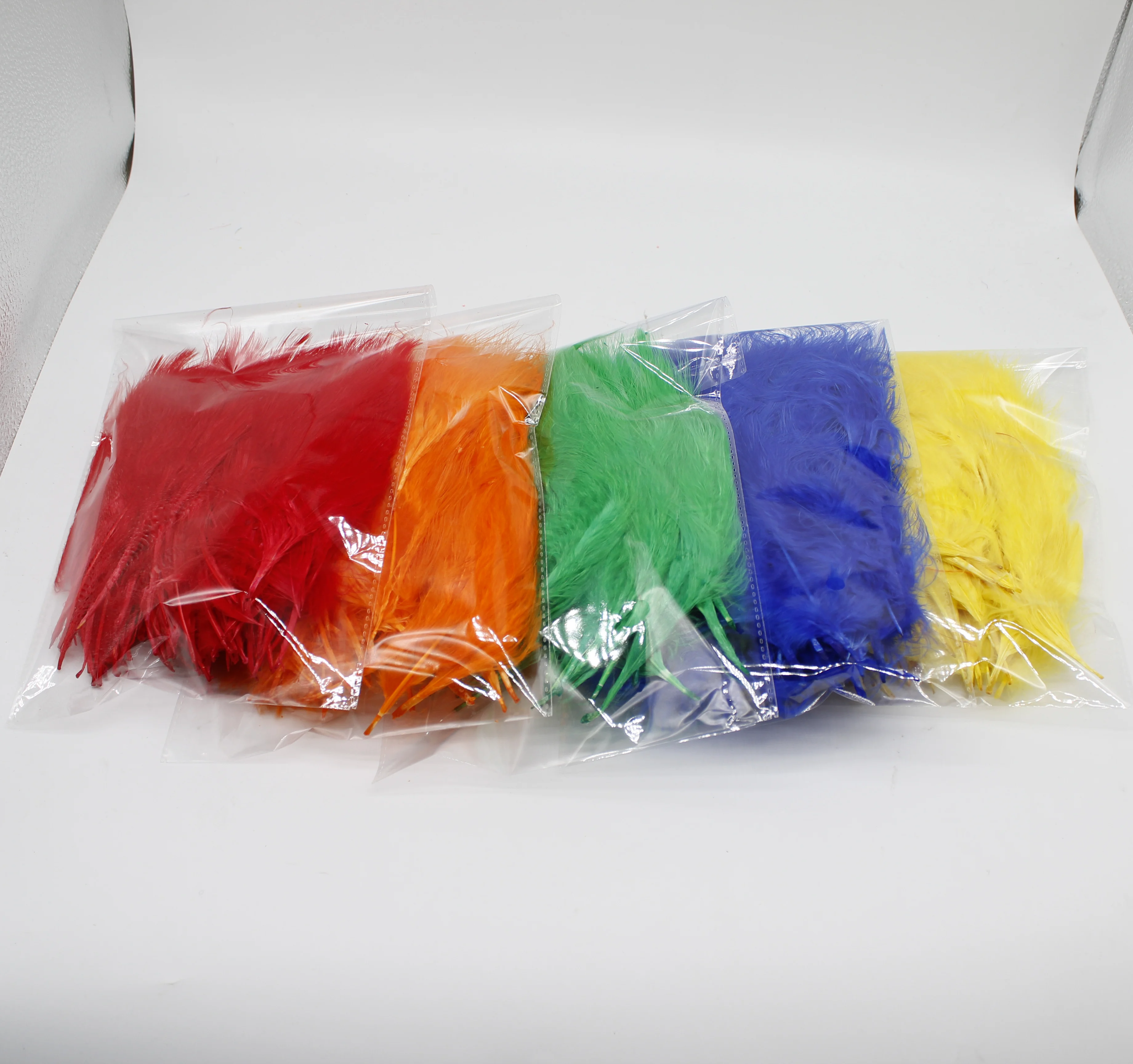 Child DIY Use Soft Multi Bright Yellow Turkey Feather Thick Bulk Dyed Color 10-15cm 100pcs Carnival Diy Costume Headdress