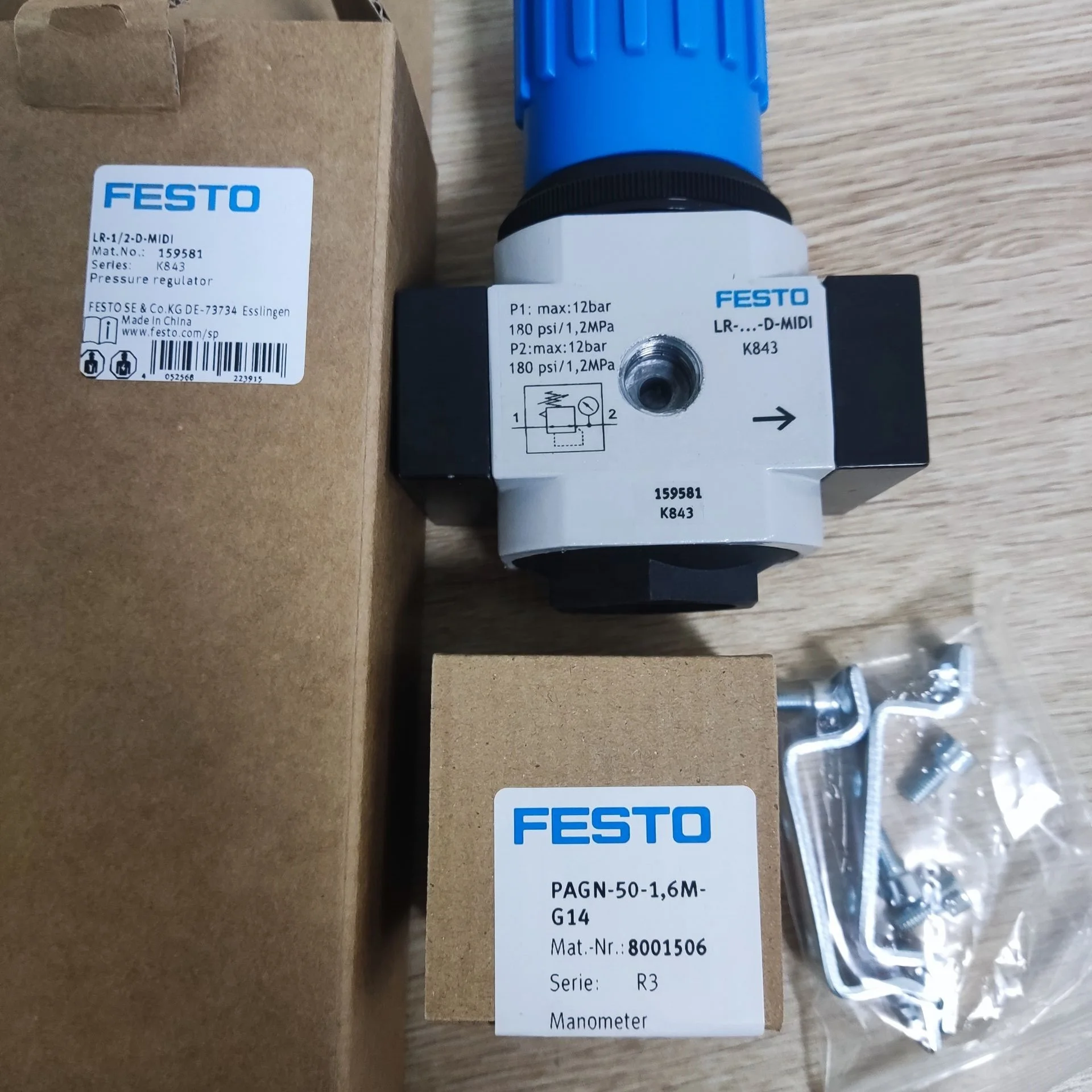 Festos Pressure regulator LR-1/2-D-MIDI 159581 air filters regulators