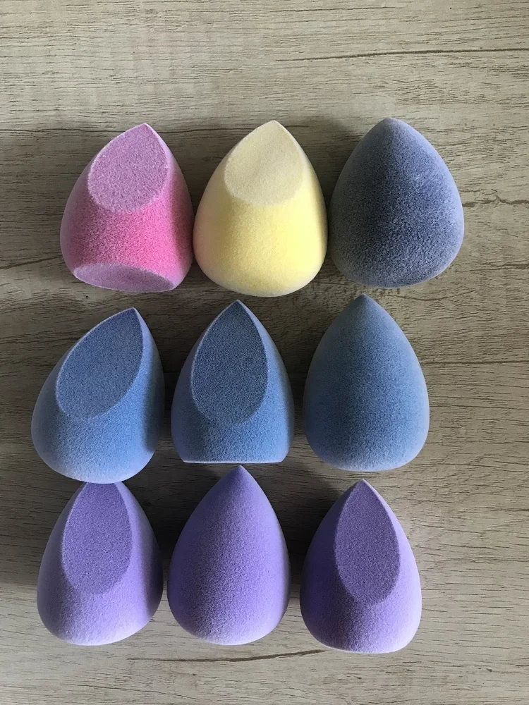 Private Label Dry And Wet Waterdrop Gourd Microfiber Cosmetic Makeup Sponge Velvet Latex-Free Makeup Blender For Foundation