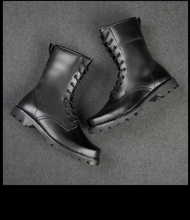 Top Quality Full Cowhide Body Tactical Leather Boots Combat Boots  Tactical Shoes