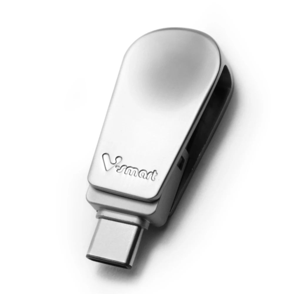 OEM металлический OTG Type C USB флэш-накопитель 16 ГБ 32 64 Гб 128